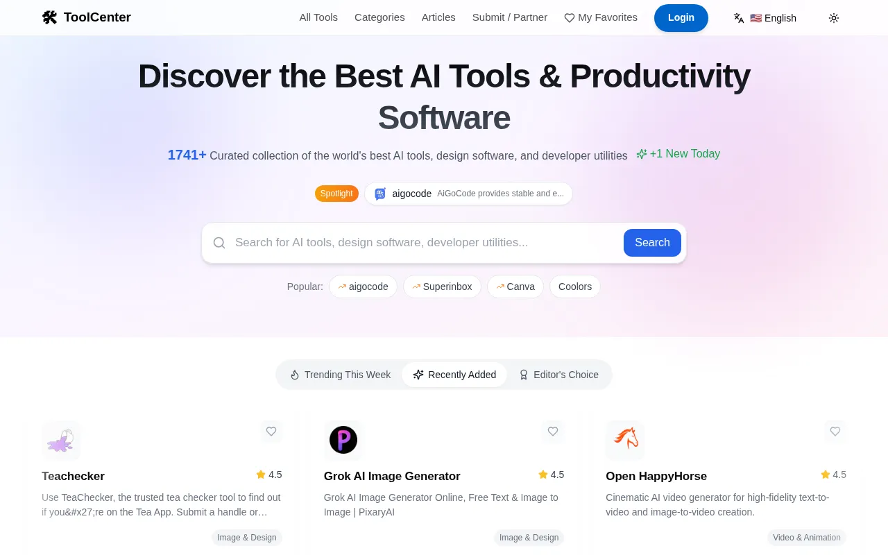 ToolCenter — preview screenshot