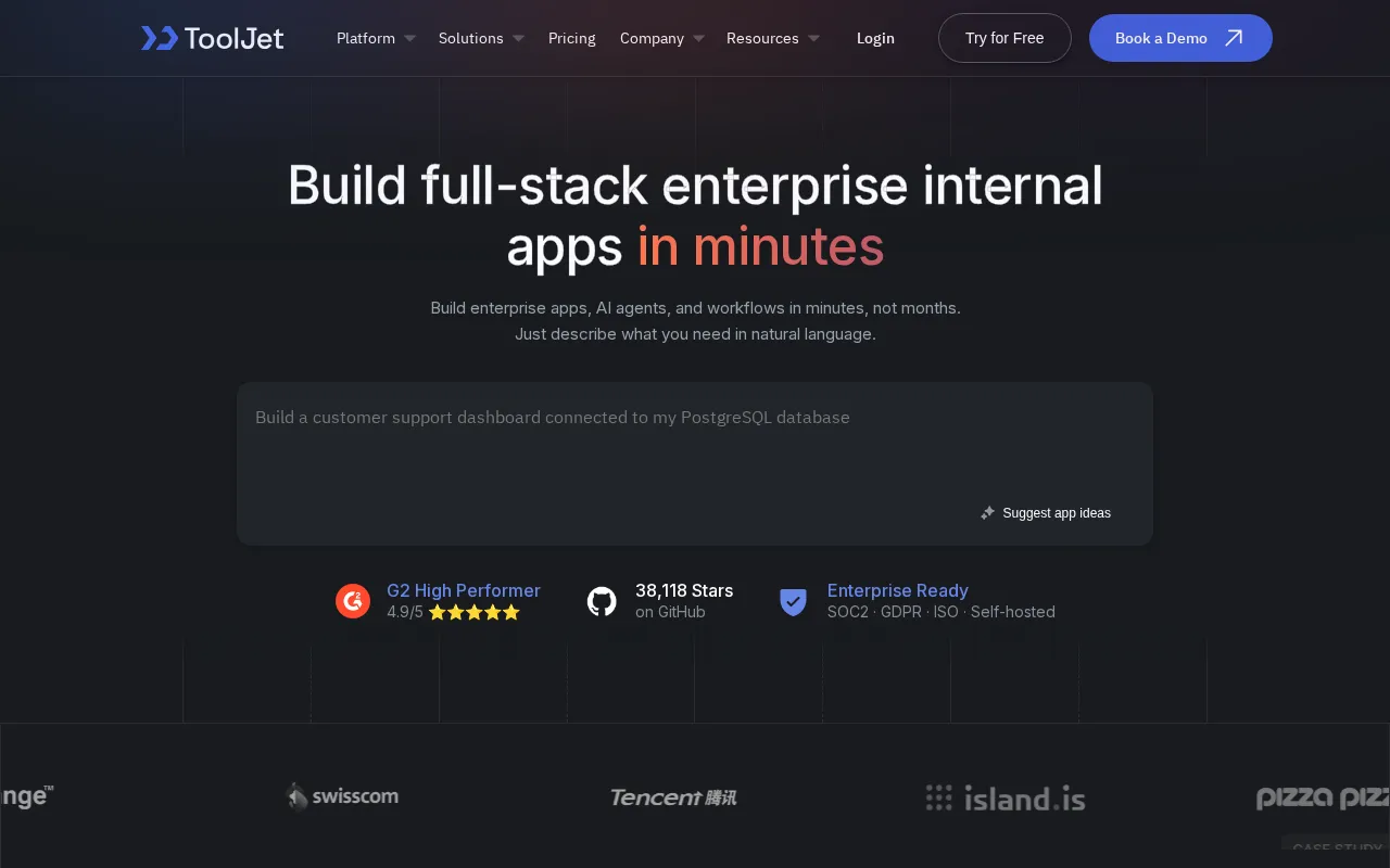 ToolJet — preview screenshot
