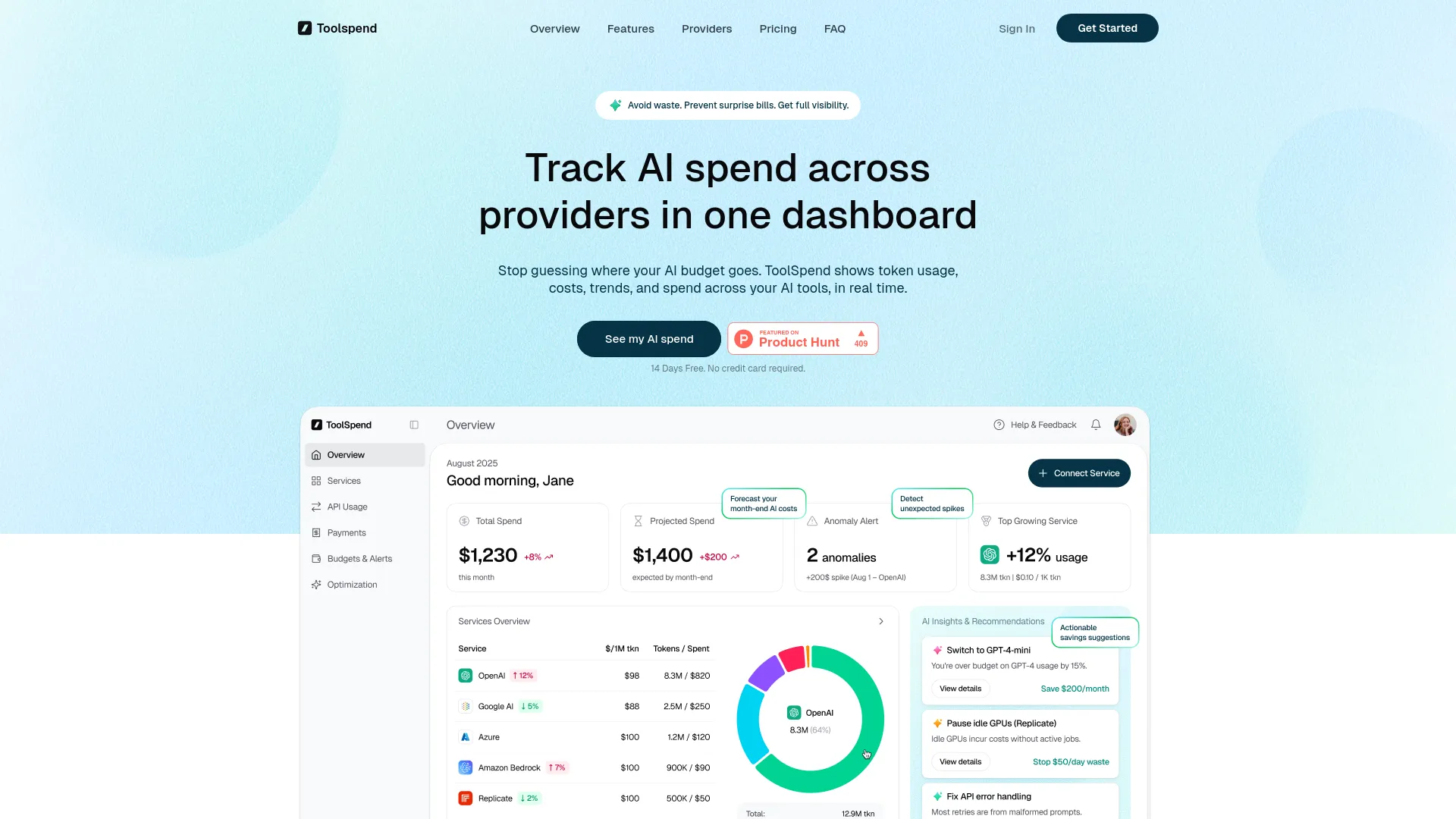 Toolspend — preview screenshot