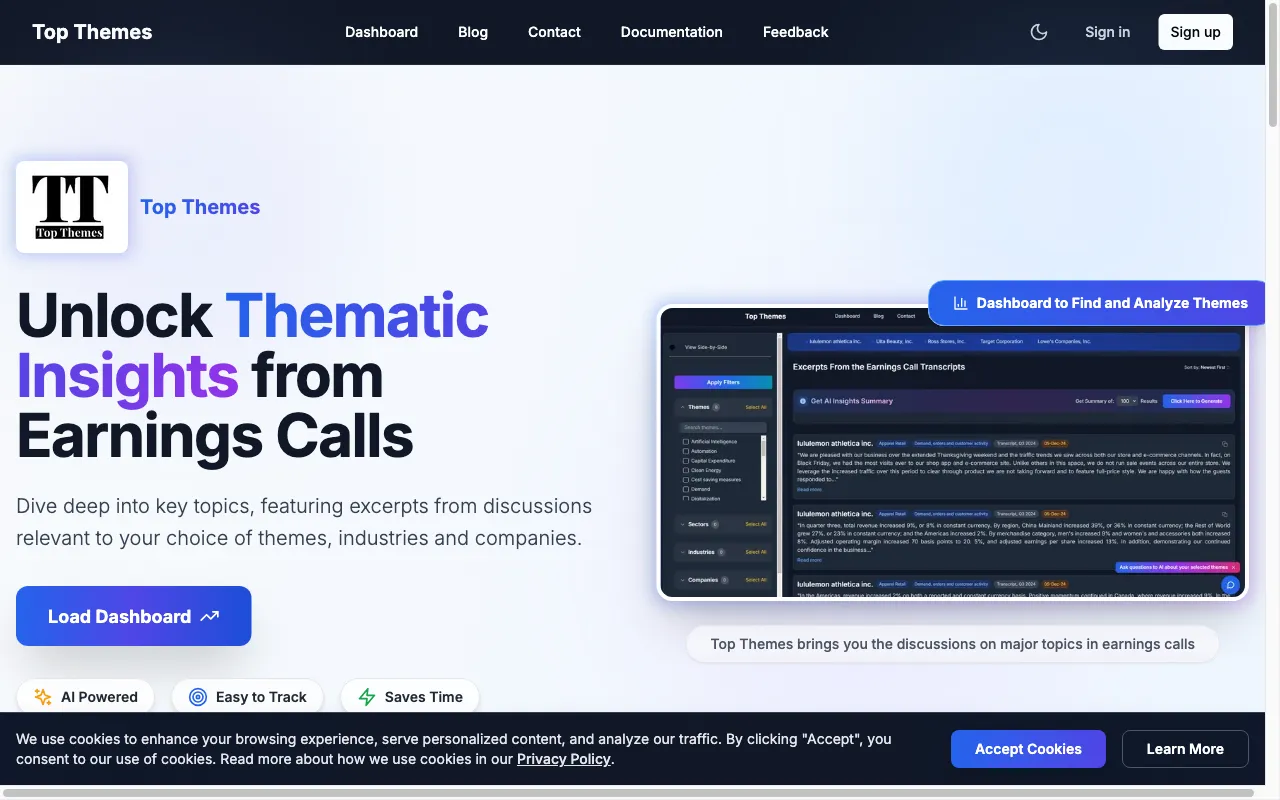 Top Themes — preview screenshot