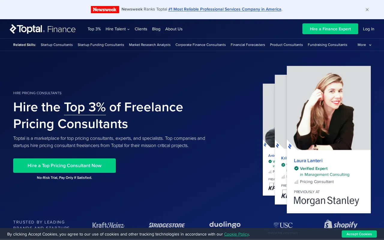 Toptal — pricing page