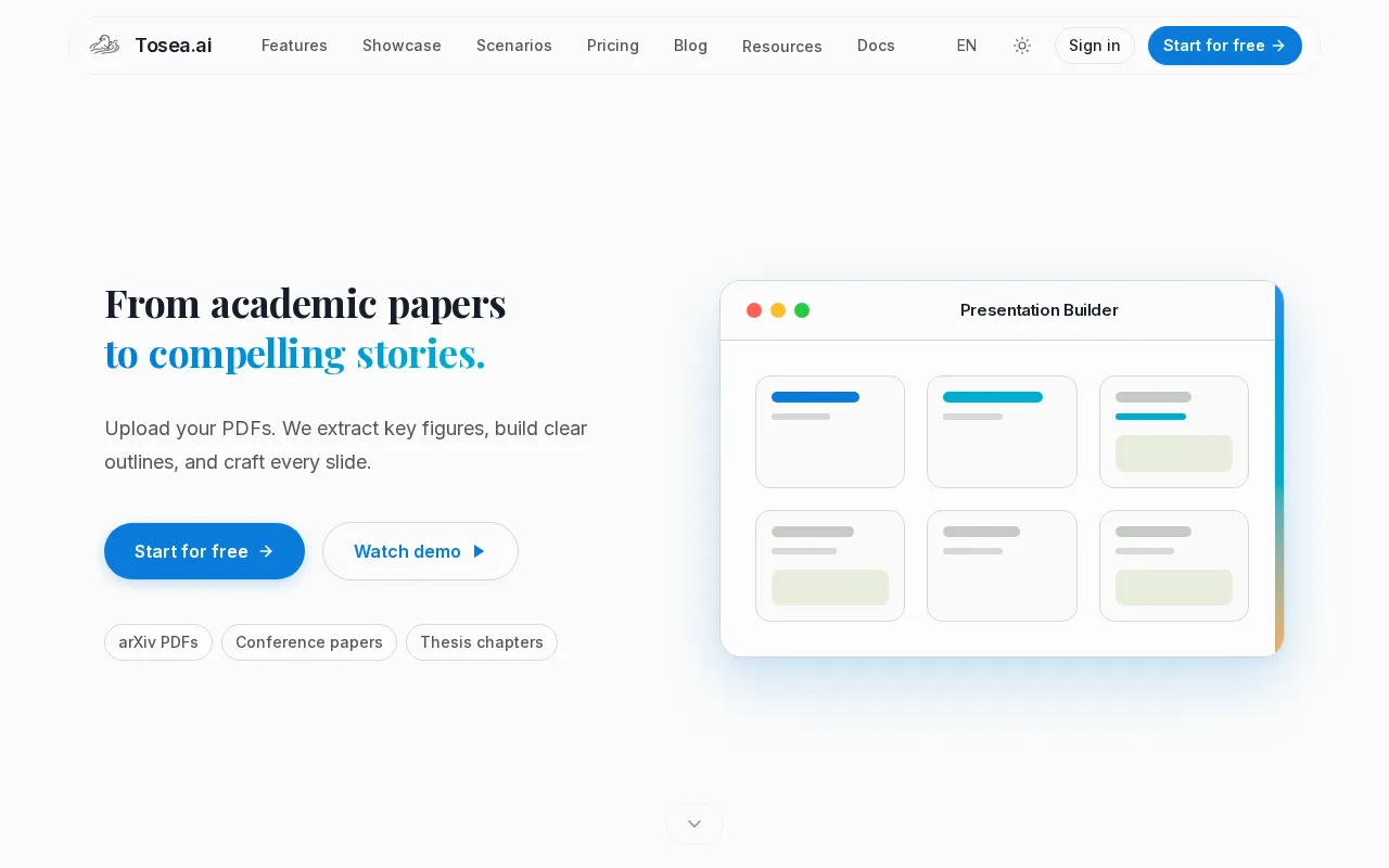Tosea AI — preview screenshot