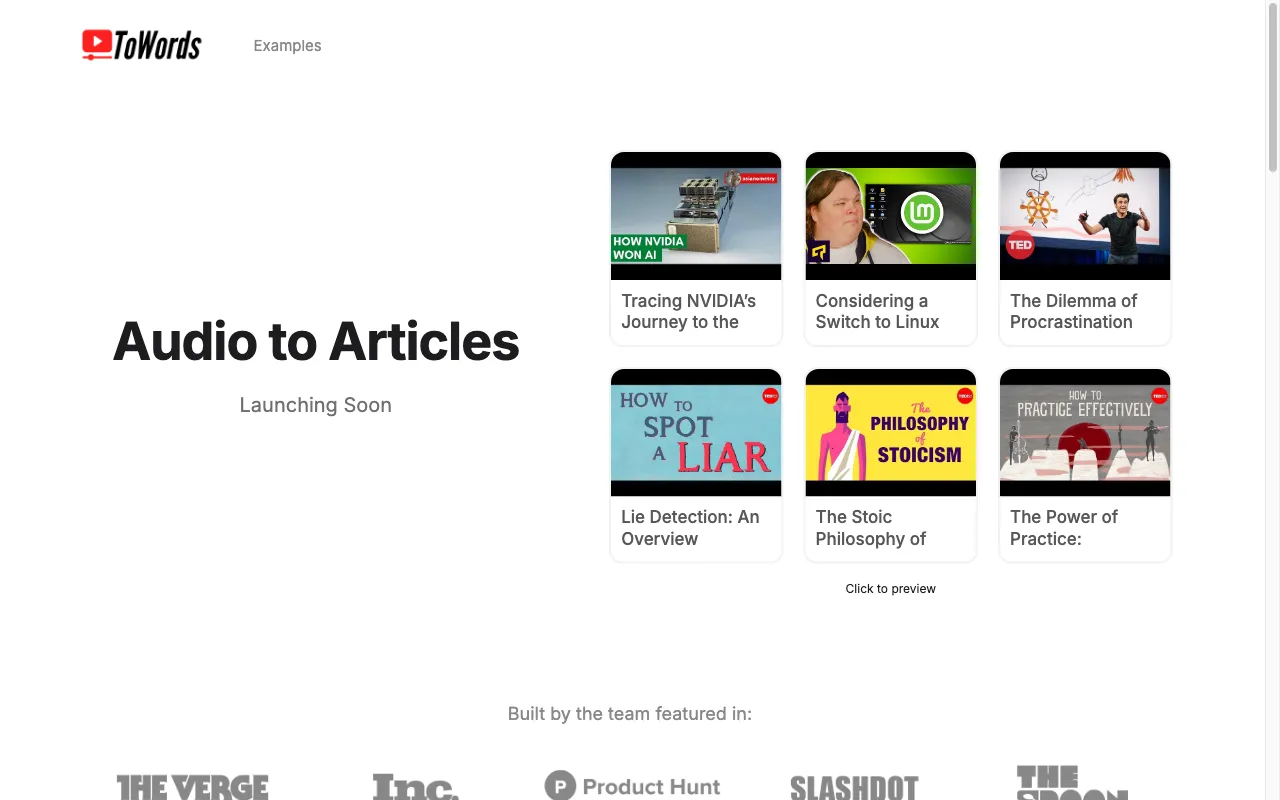 ToWords — preview screenshot