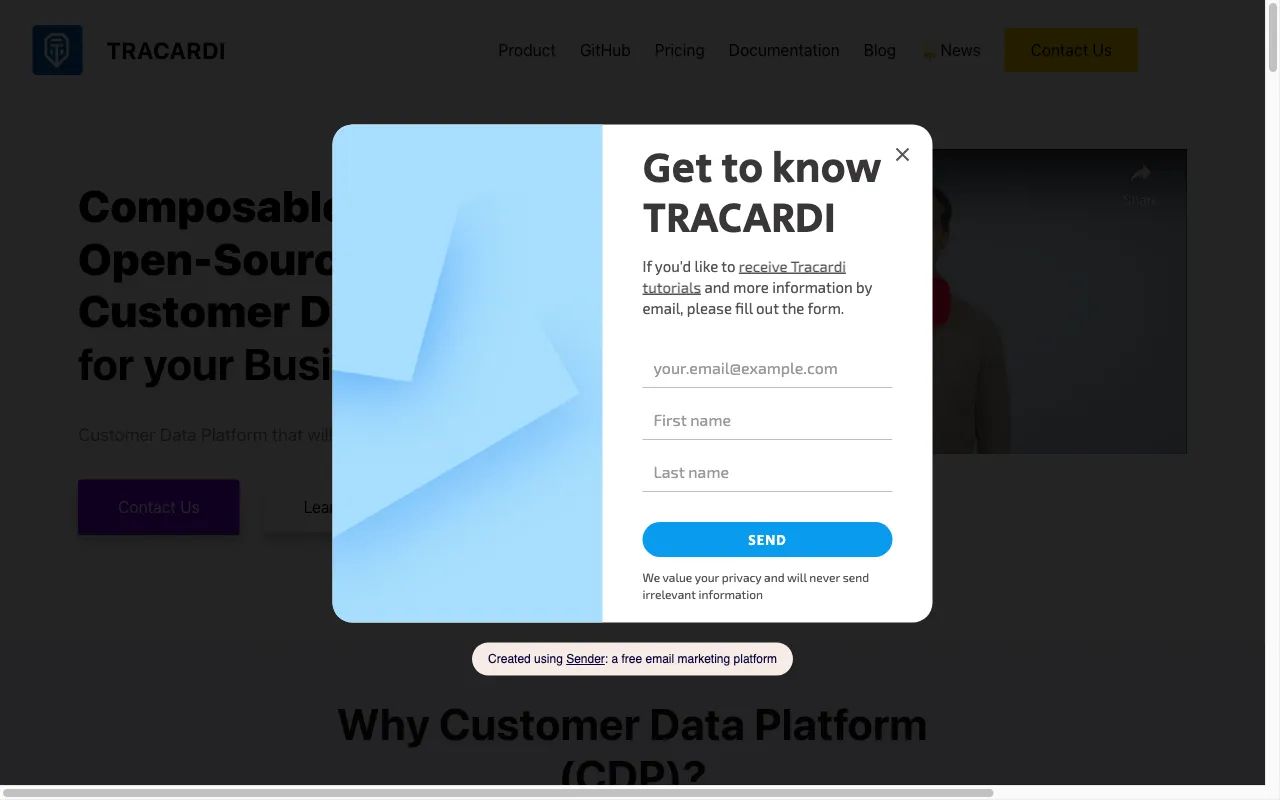 Tracardi — preview screenshot