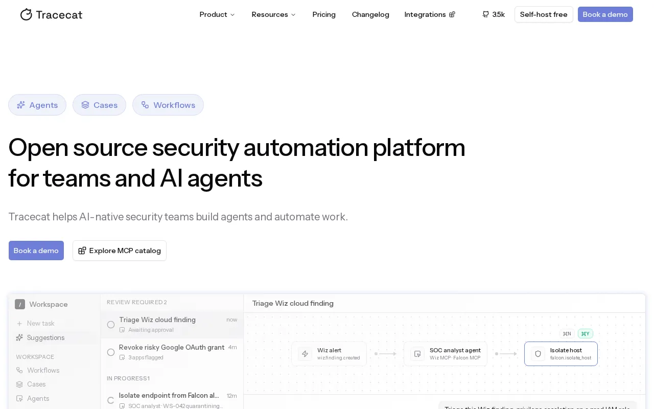 Tracecat — preview screenshot