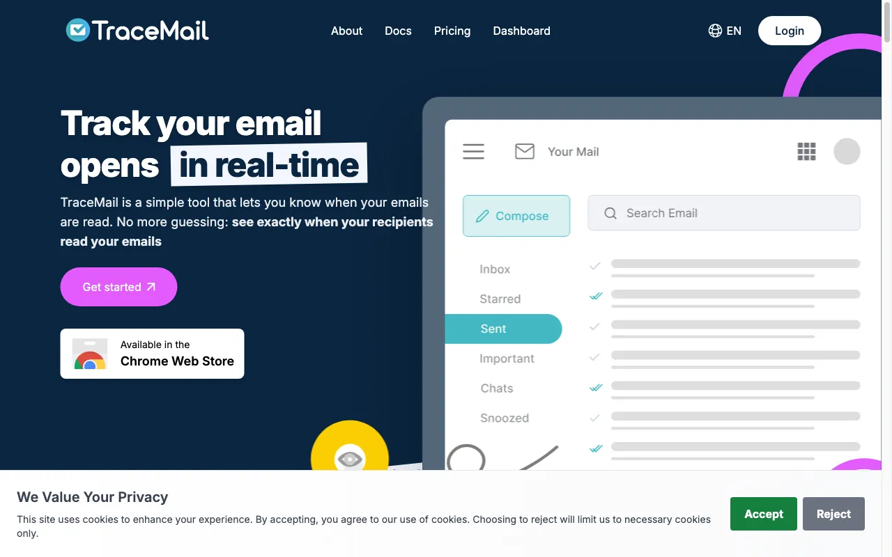 TraceMail — preview screenshot