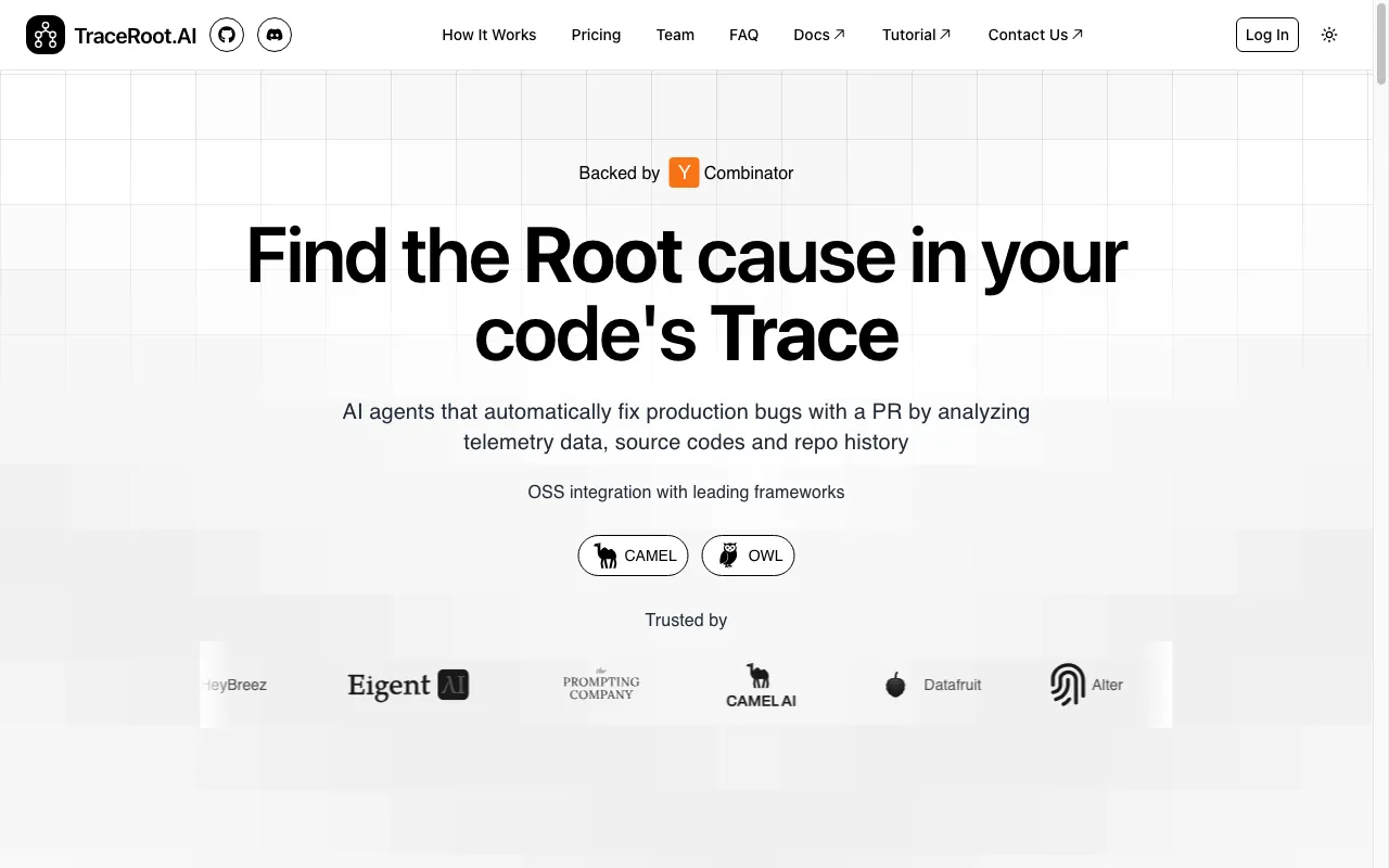 TraceRoot.AI — preview screenshot