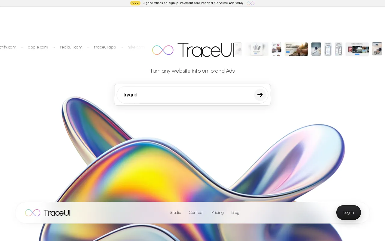 TraceUI — preview screenshot