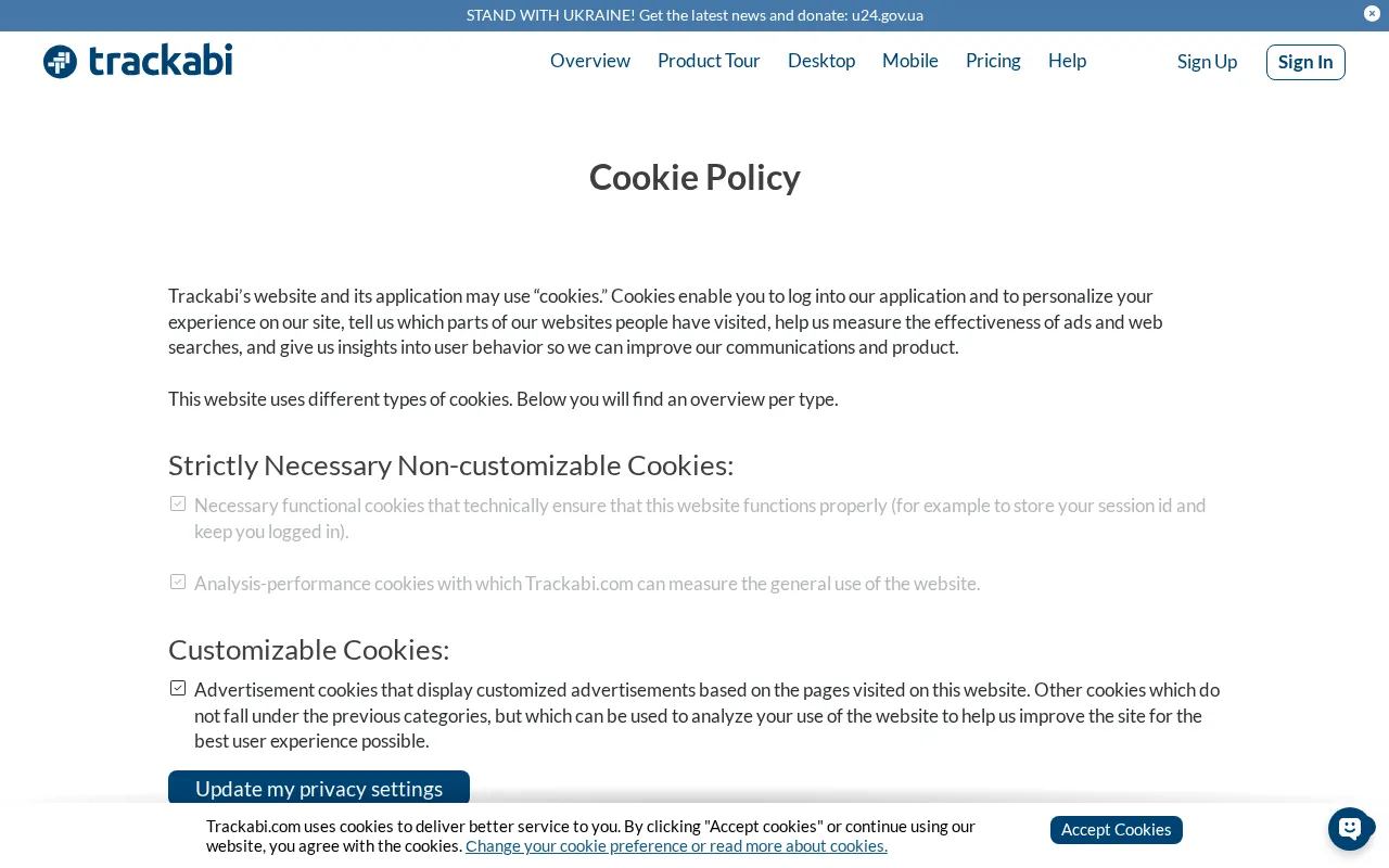 Trackabi — preview screenshot