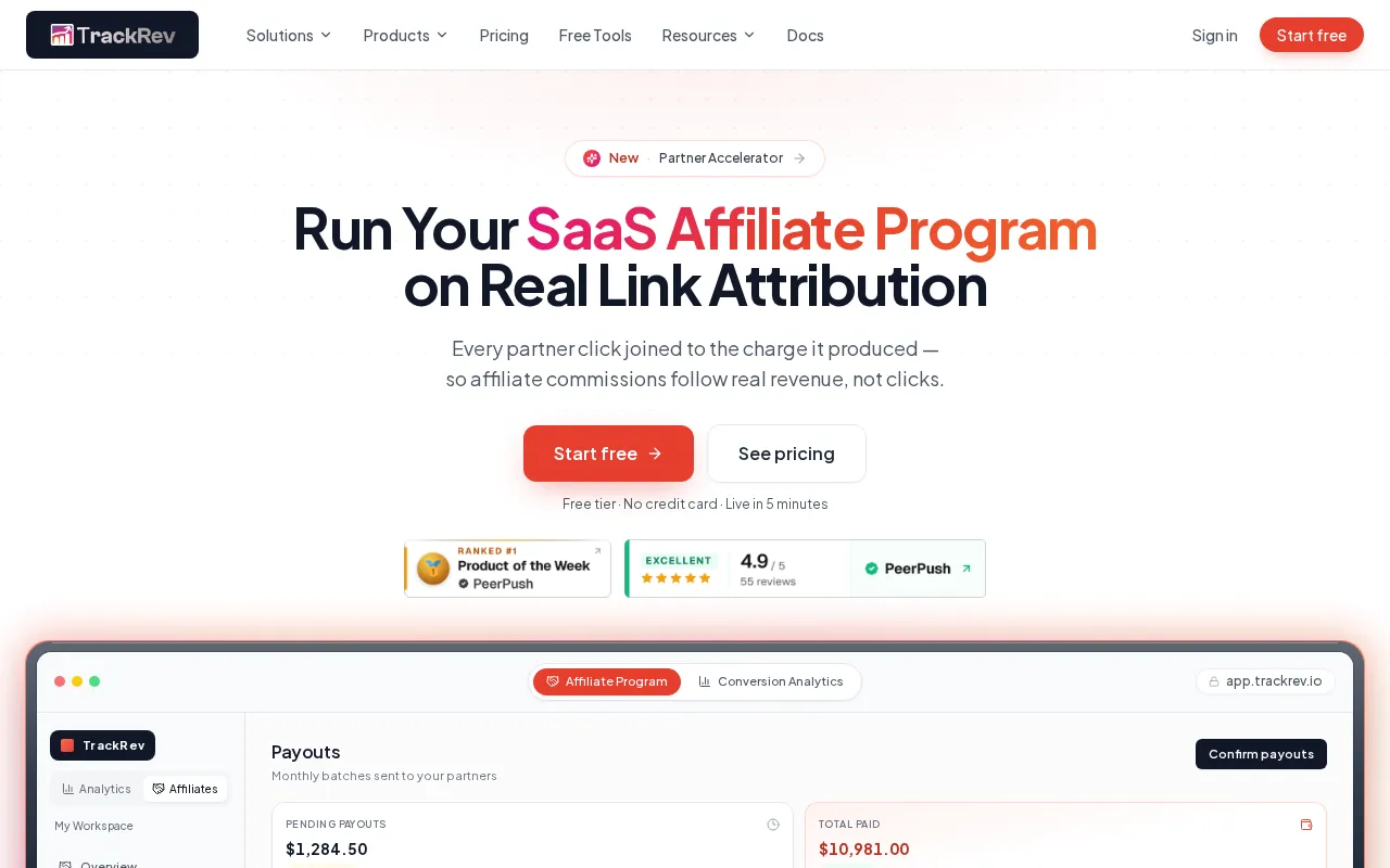 Trackrev — preview screenshot