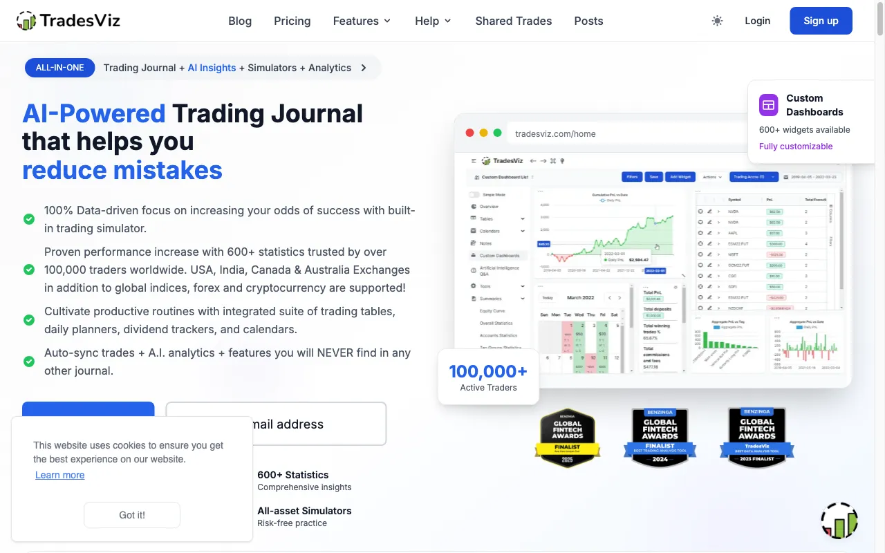 TradesViz — preview screenshot