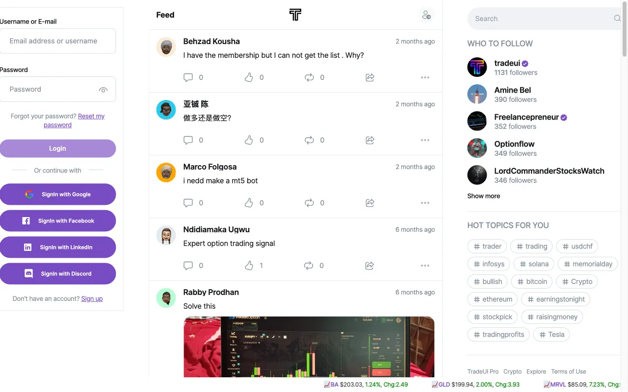TradeUI — preview screenshot