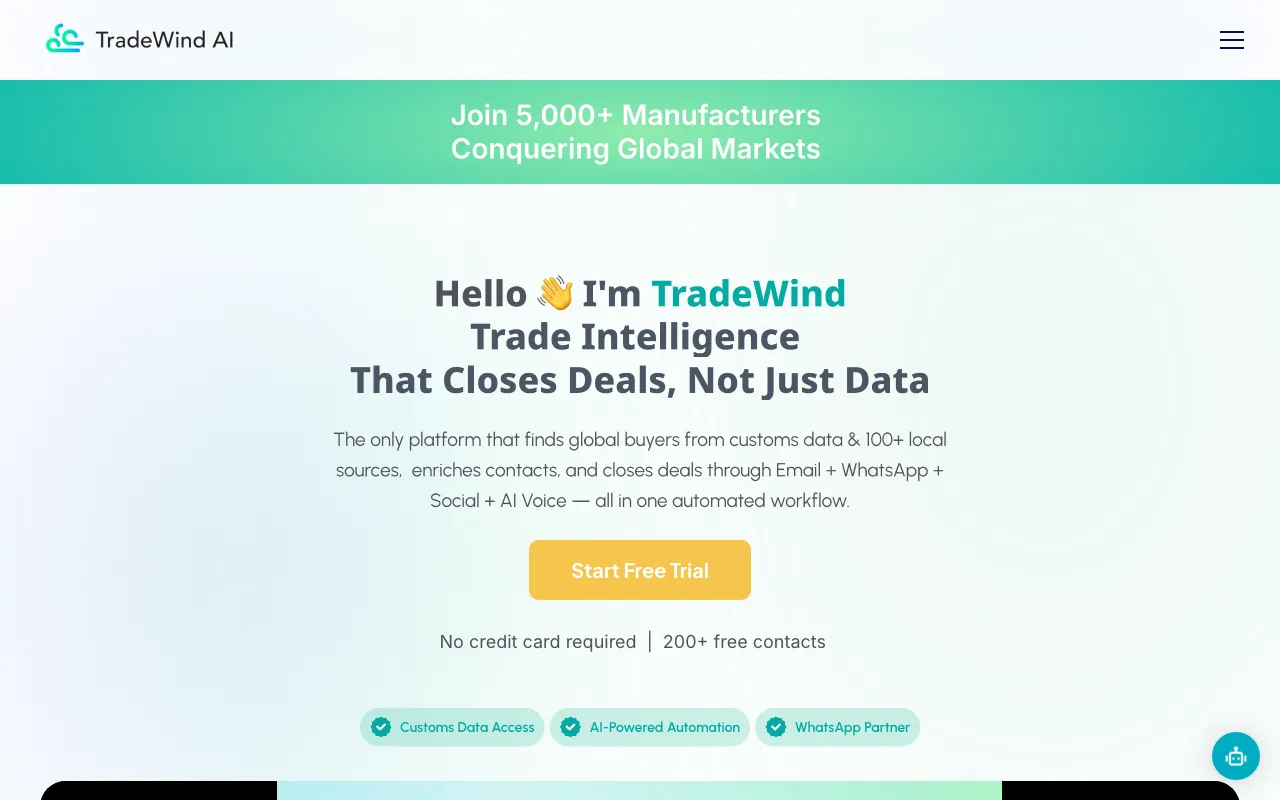 TradeWind AI — preview screenshot