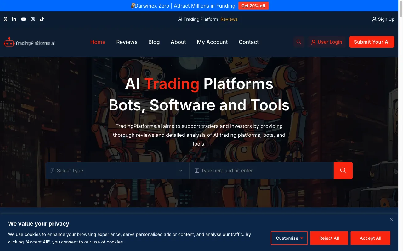 TradingPlatforms.ai — preview screenshot