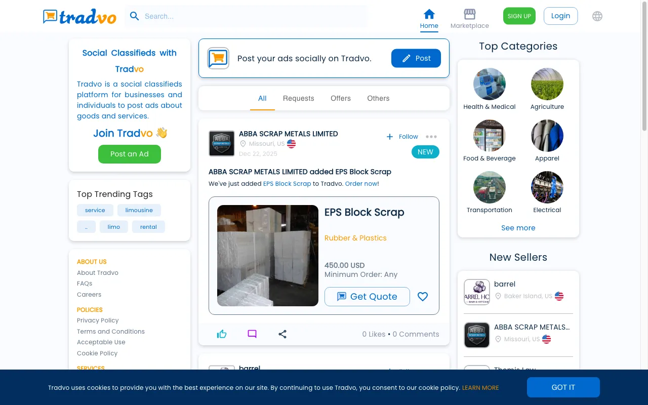 Tradvo — preview screenshot