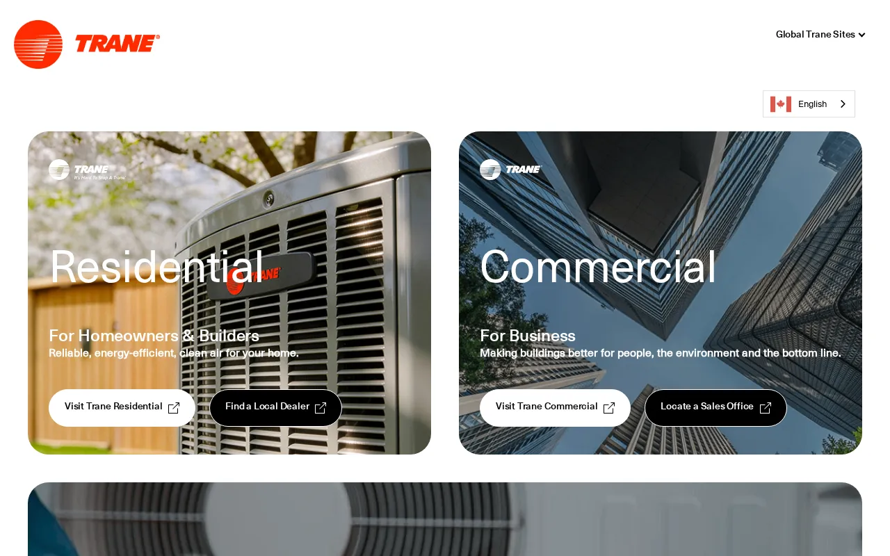 Trane Residential — preview screenshot