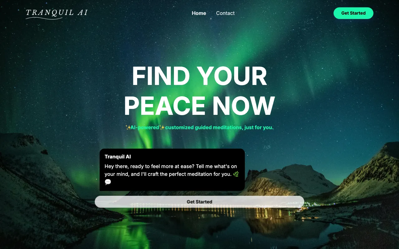 Tranquil AI — preview screenshot