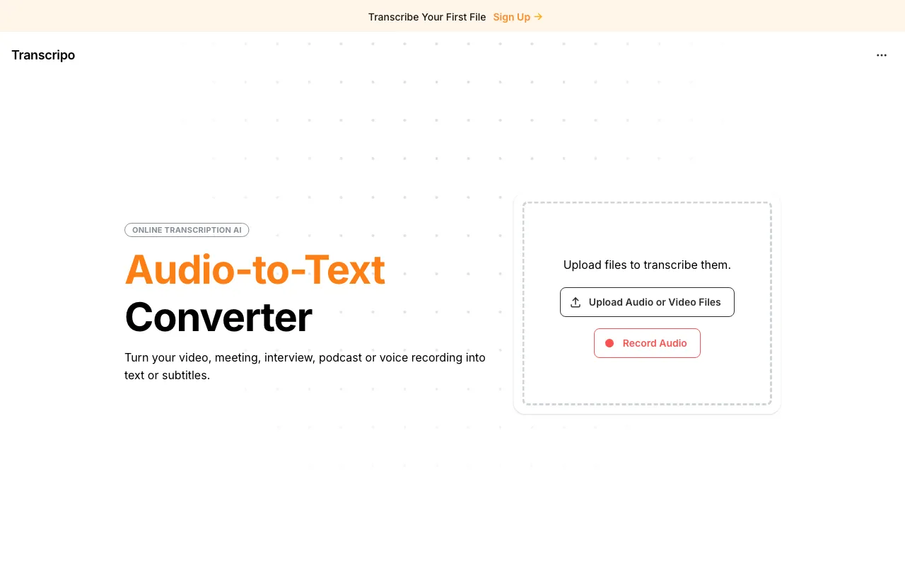 Transcripo — preview screenshot