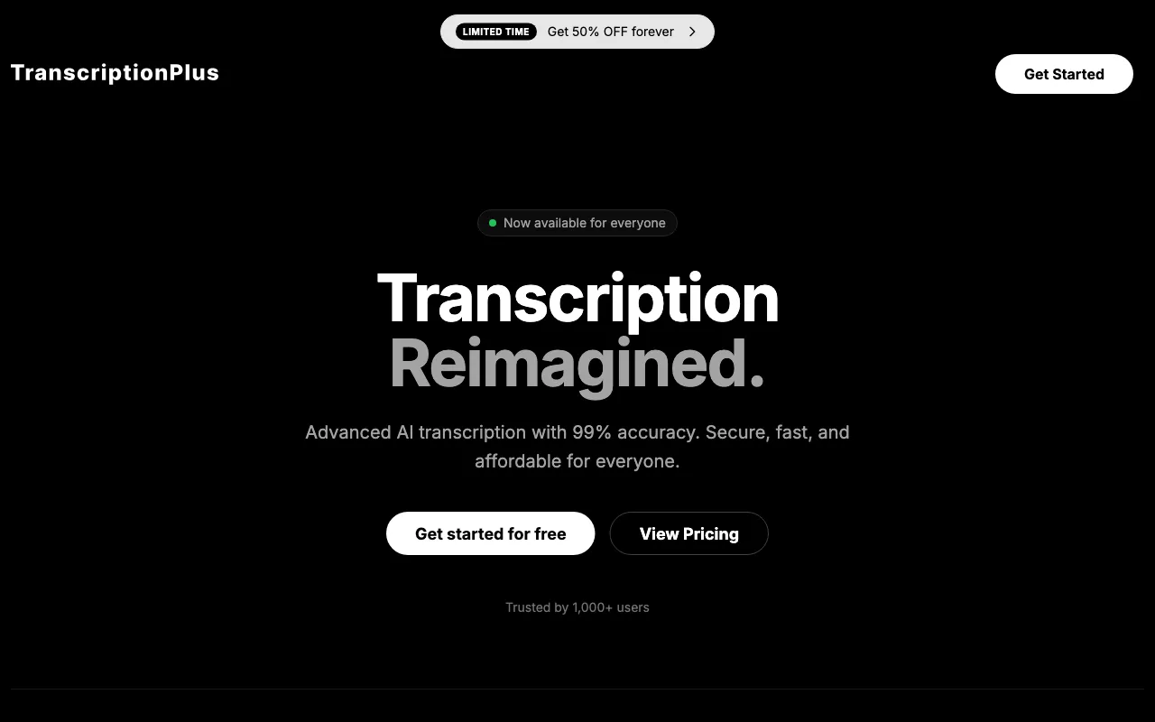 TranscriptionPlus — preview screenshot