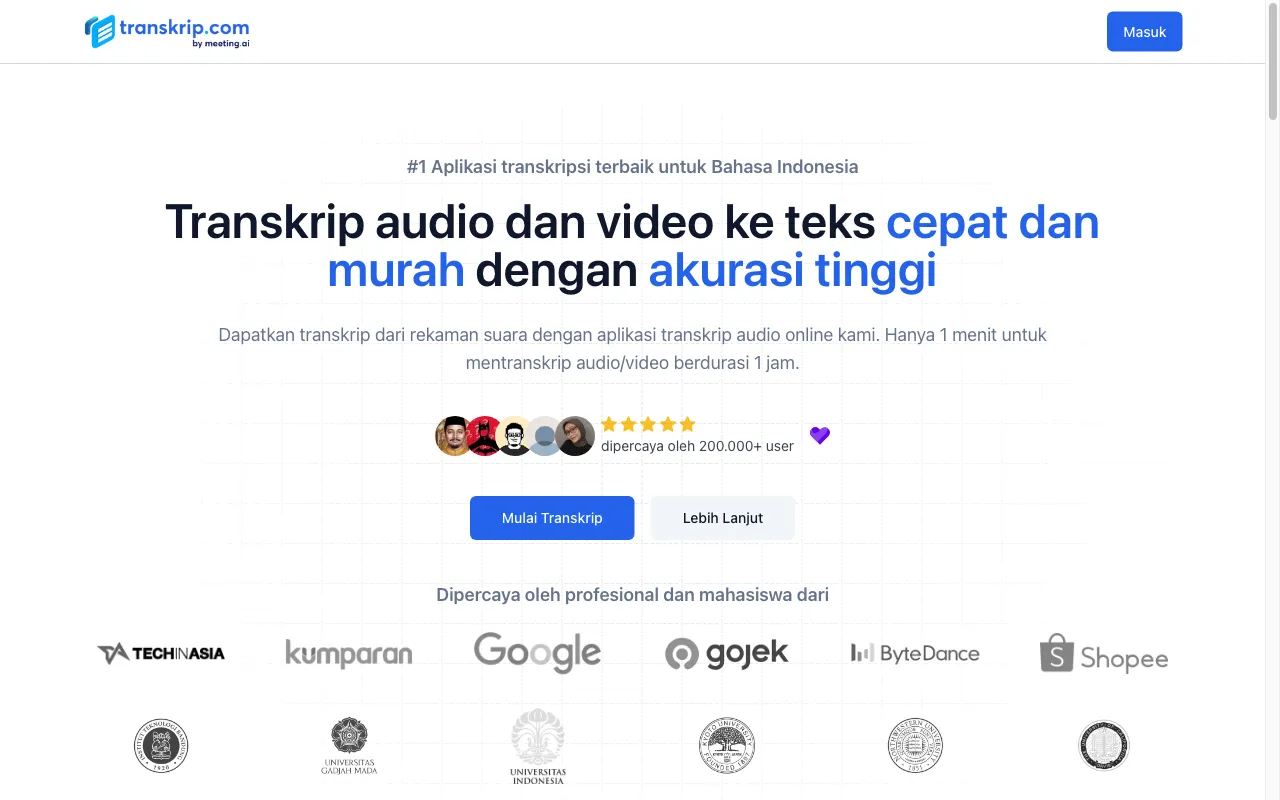 transkrip.xyz — preview screenshot