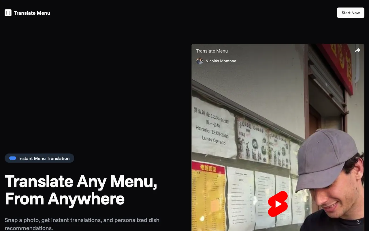 Translate Menu — preview screenshot