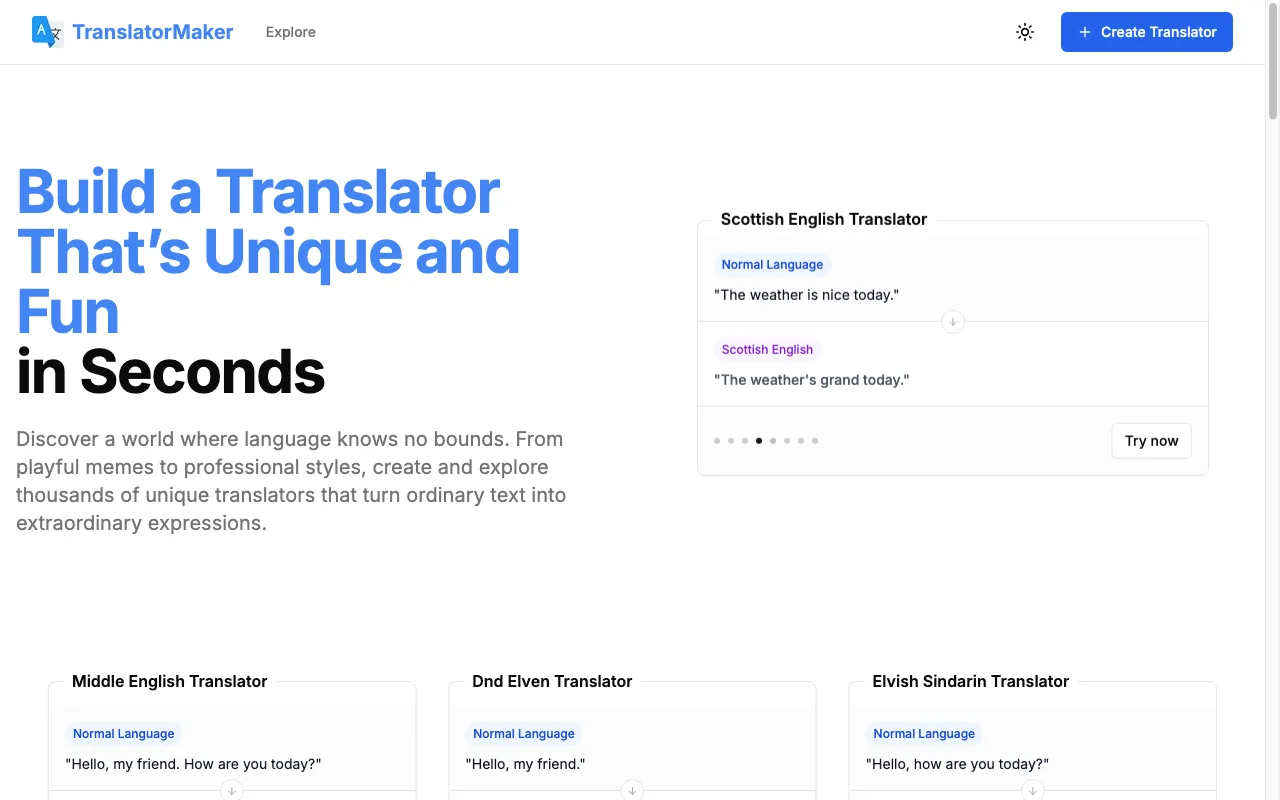 Translator Maker — preview screenshot