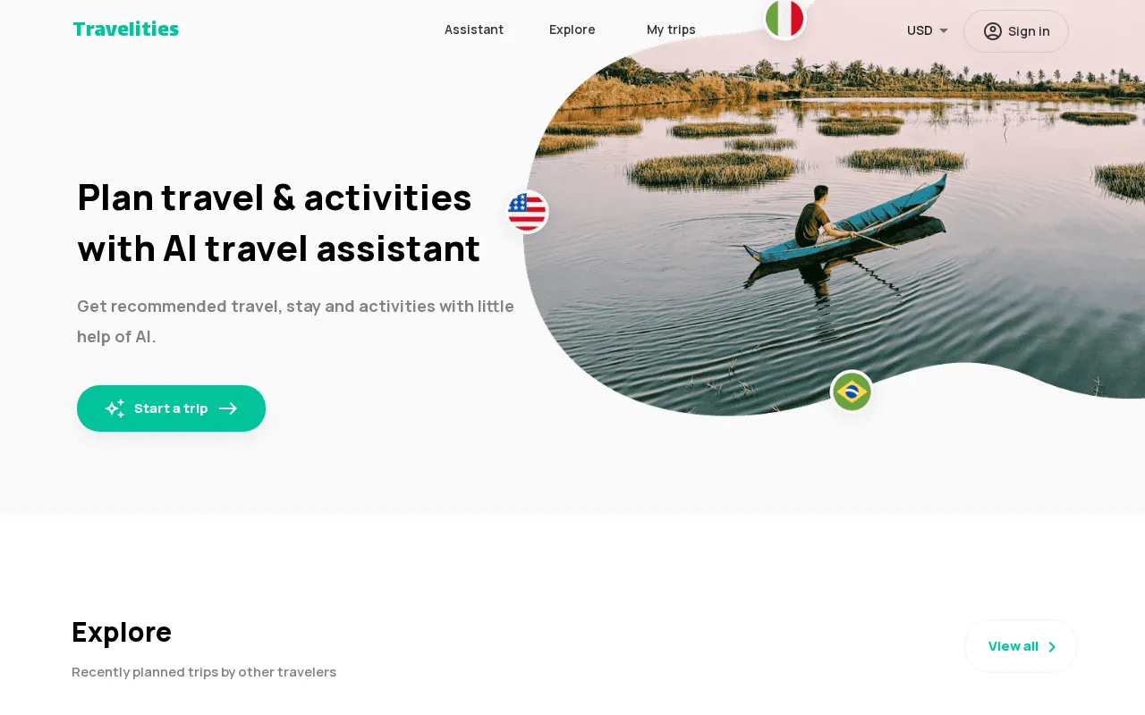 Travelities — preview screenshot