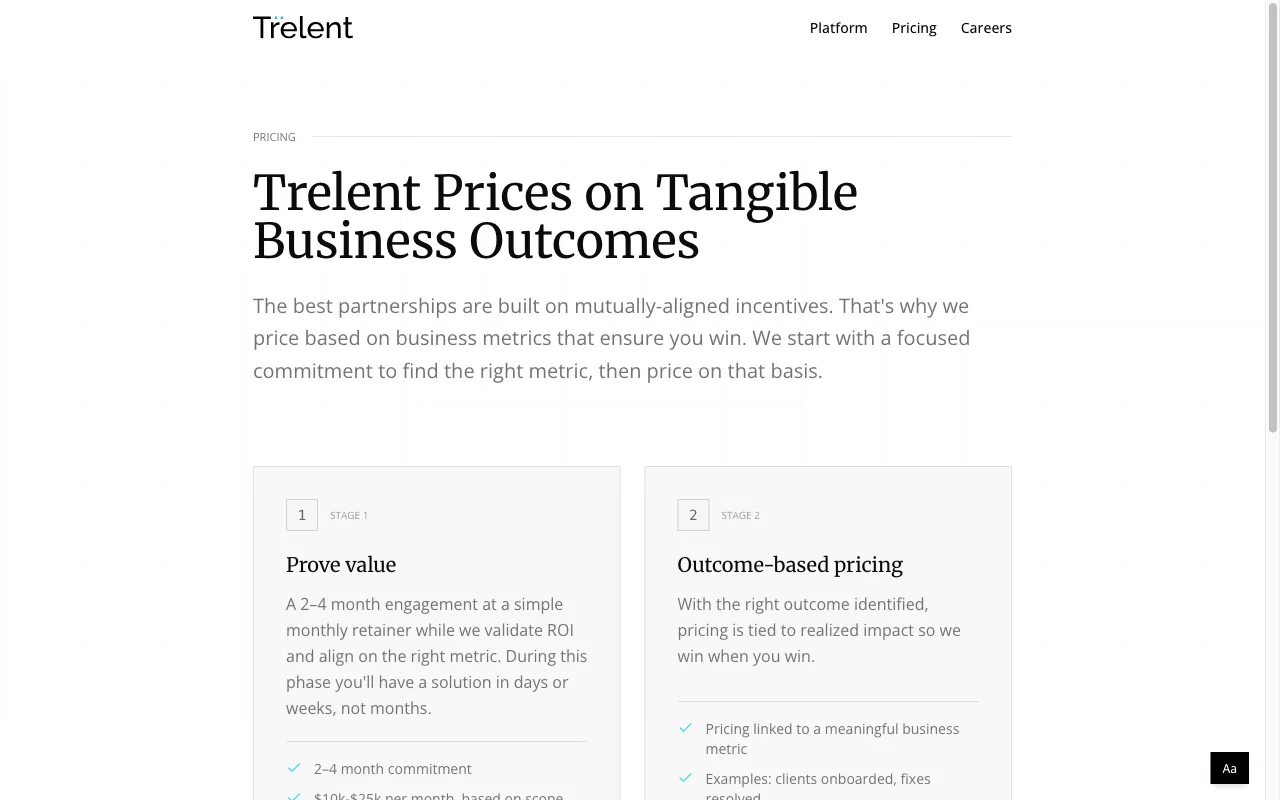 Trelent — pricing page