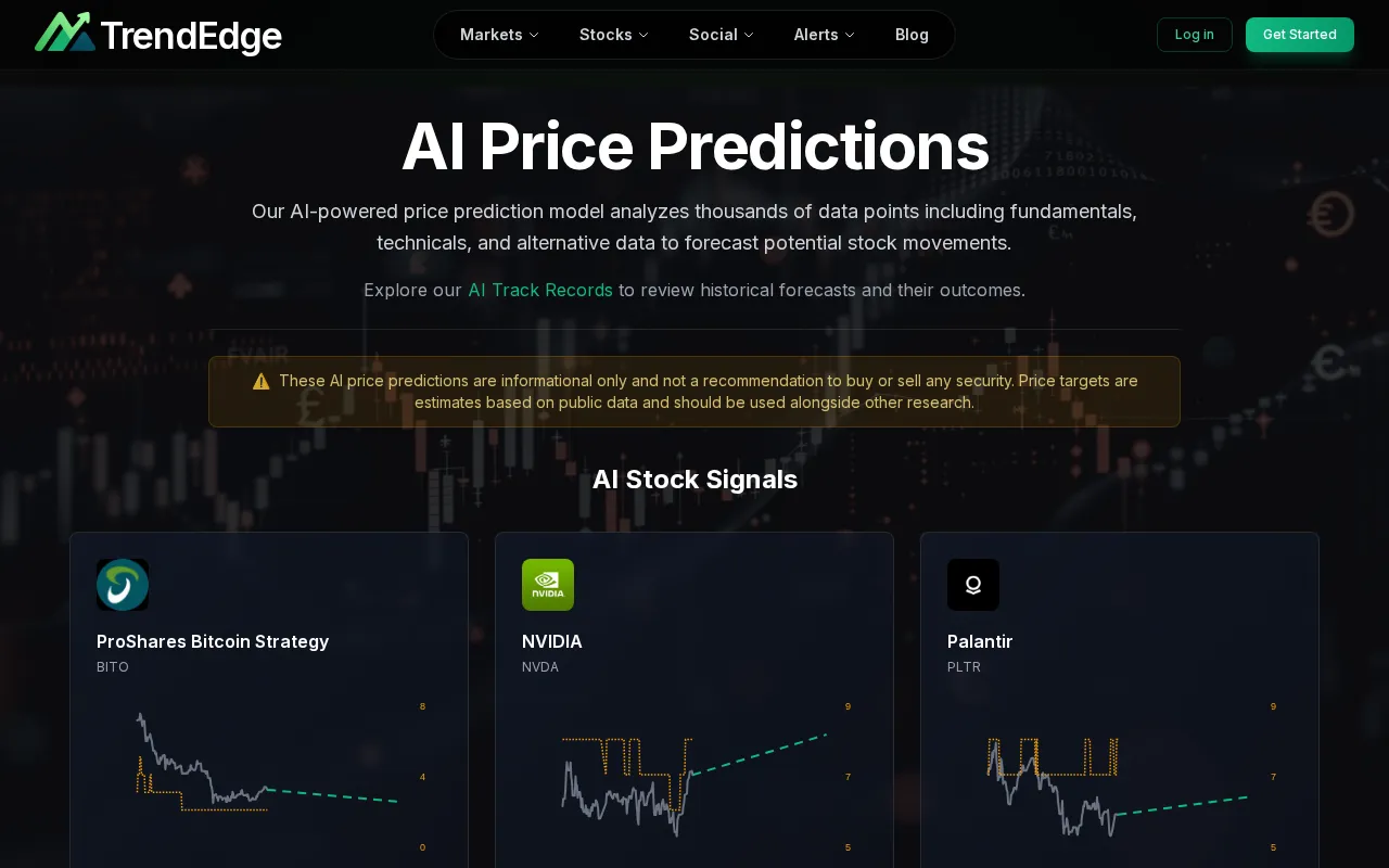TrendEdge — pricing page
