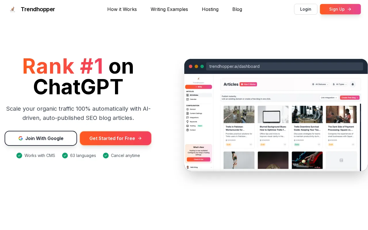 Trendhopper — preview screenshot