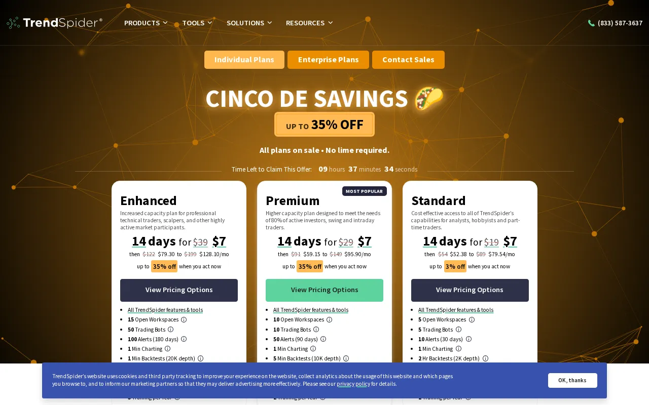 Trendspider — pricing page