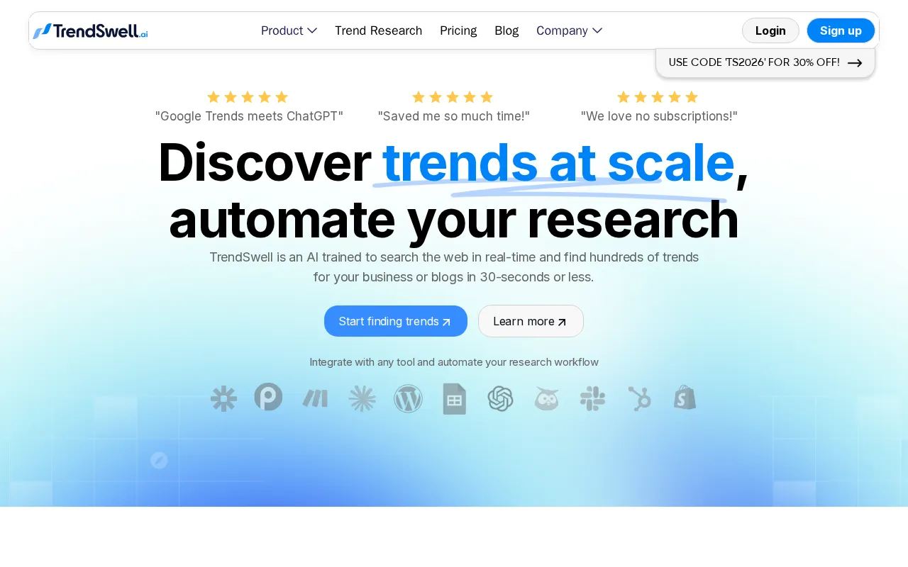 TrendSwell — preview screenshot