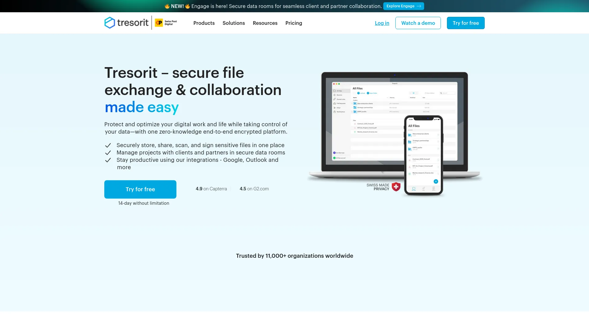 Tresorit — preview screenshot