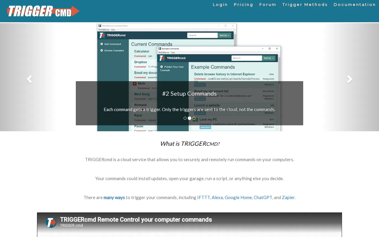 Triggercmd — preview screenshot