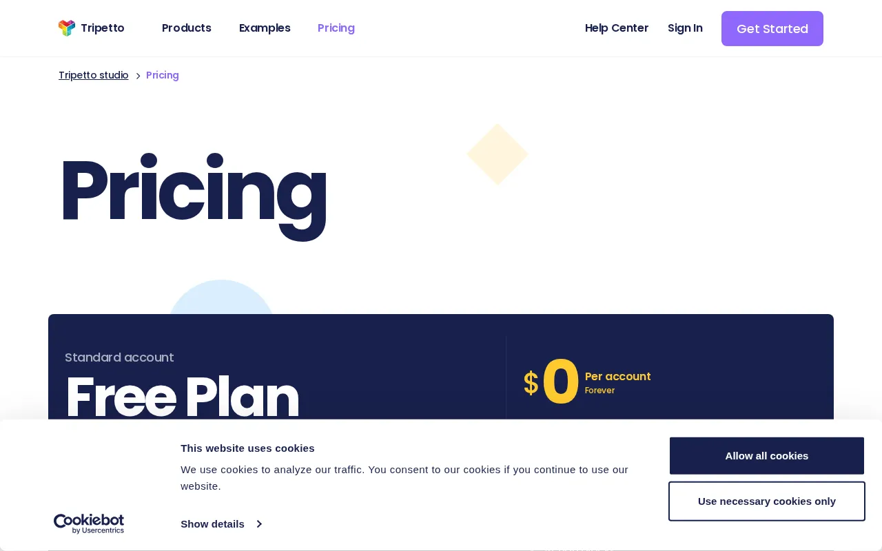 Tripetto — pricing page