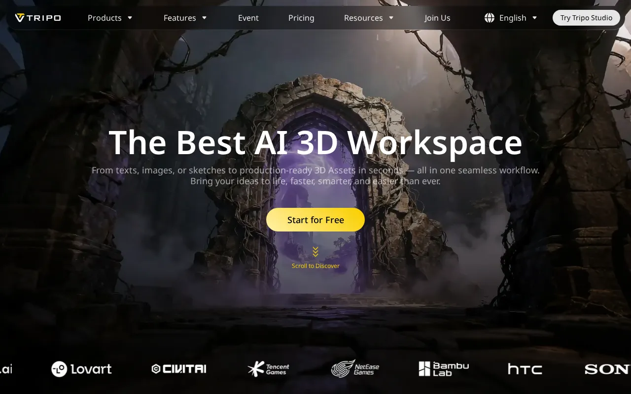 Tripo AI — preview screenshot