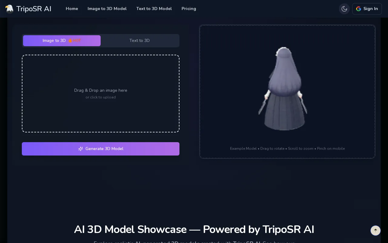TripoSR — preview screenshot