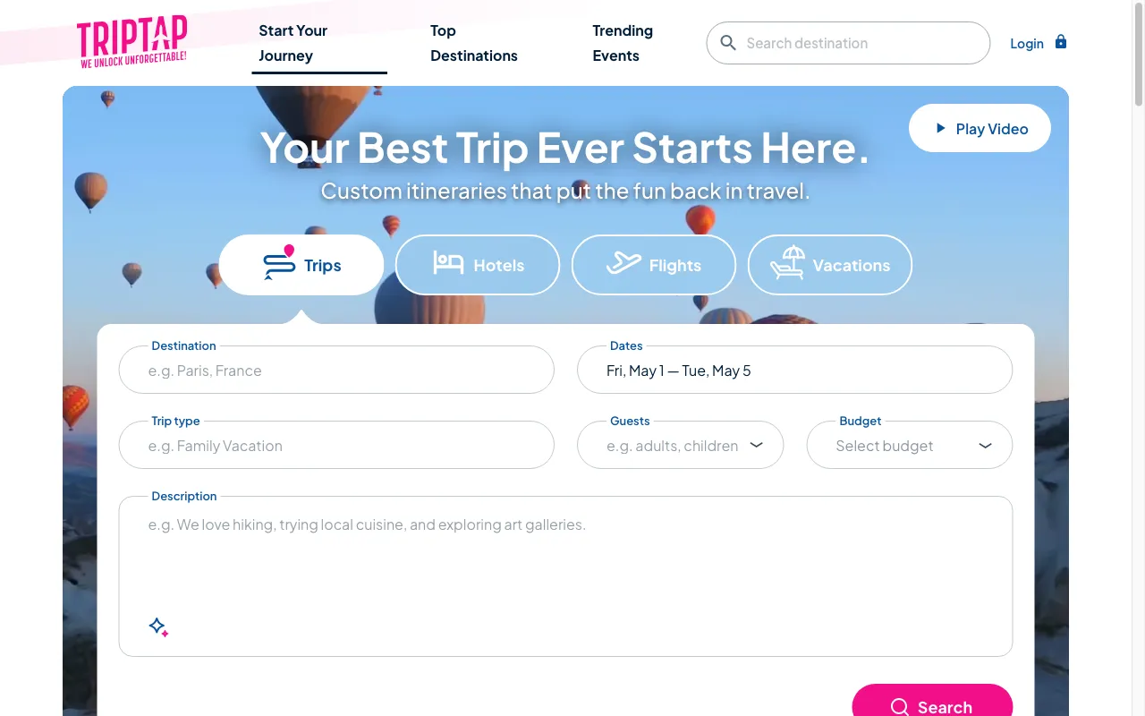TripTap — preview screenshot