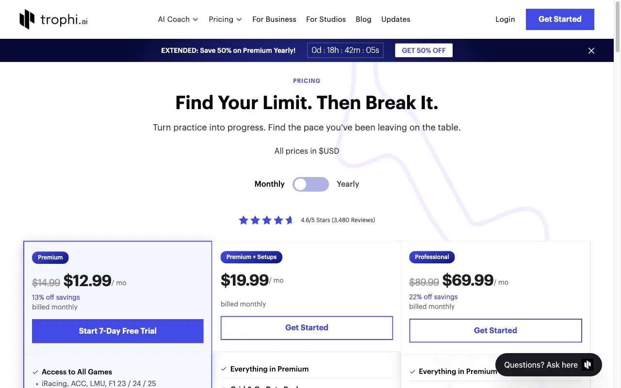 trophi.ai — pricing page