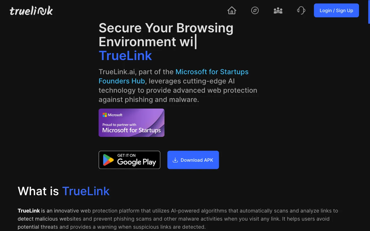 Truelink — preview screenshot