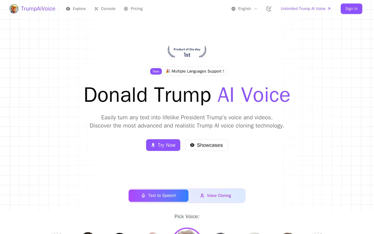 TrumpAiVoice — preview screenshot