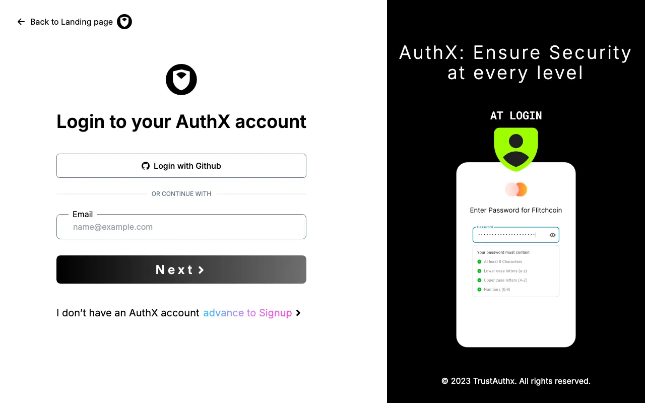 TrustAuthX — preview screenshot