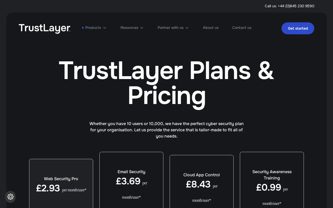 TrustLayer — pricing page