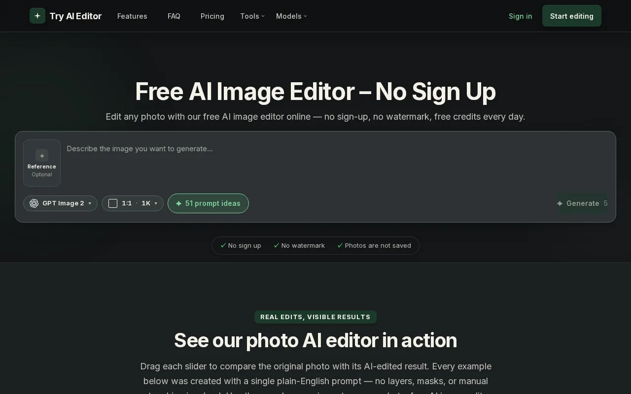 Try AI Editor — preview screenshot