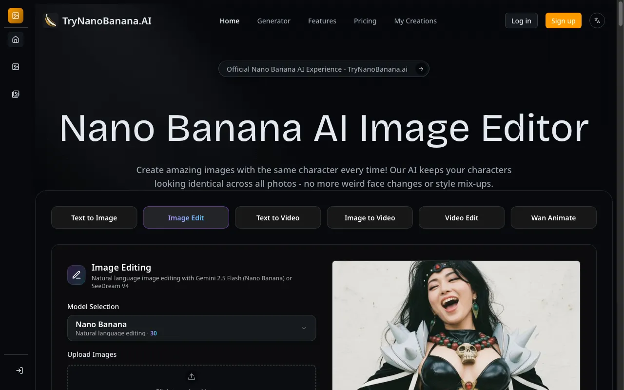 TryNanoBanana.AI — preview screenshot