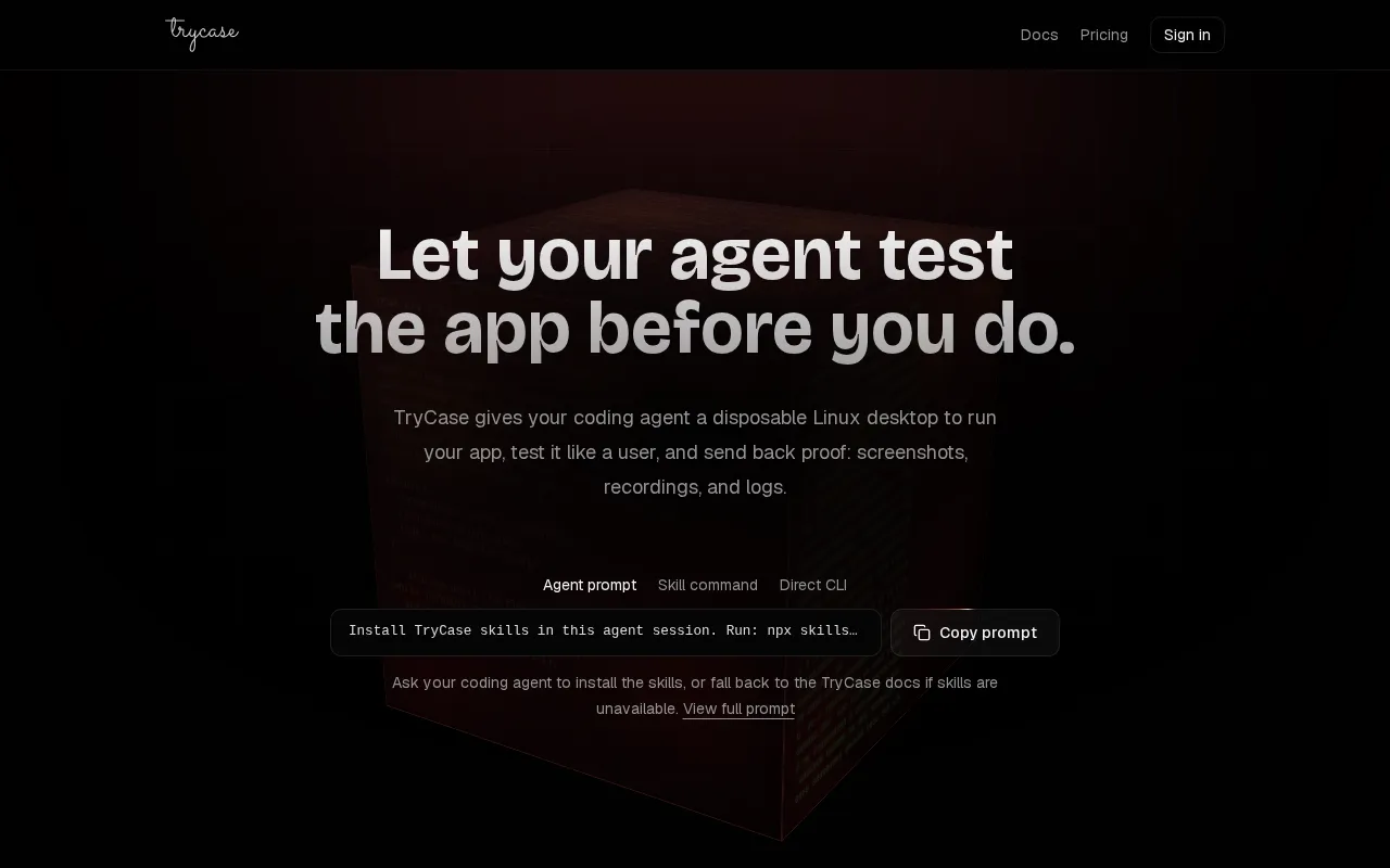 TryCase — preview screenshot