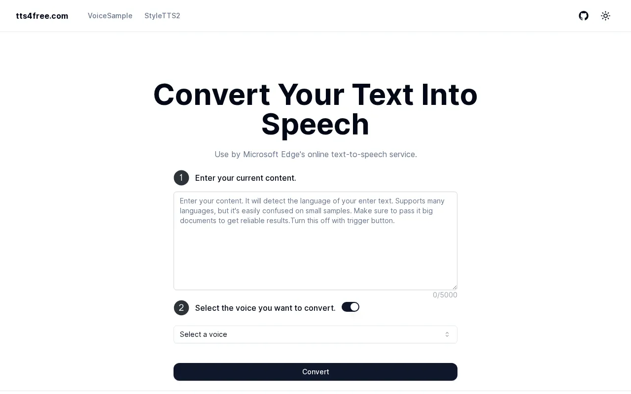 tts4free.com — preview screenshot