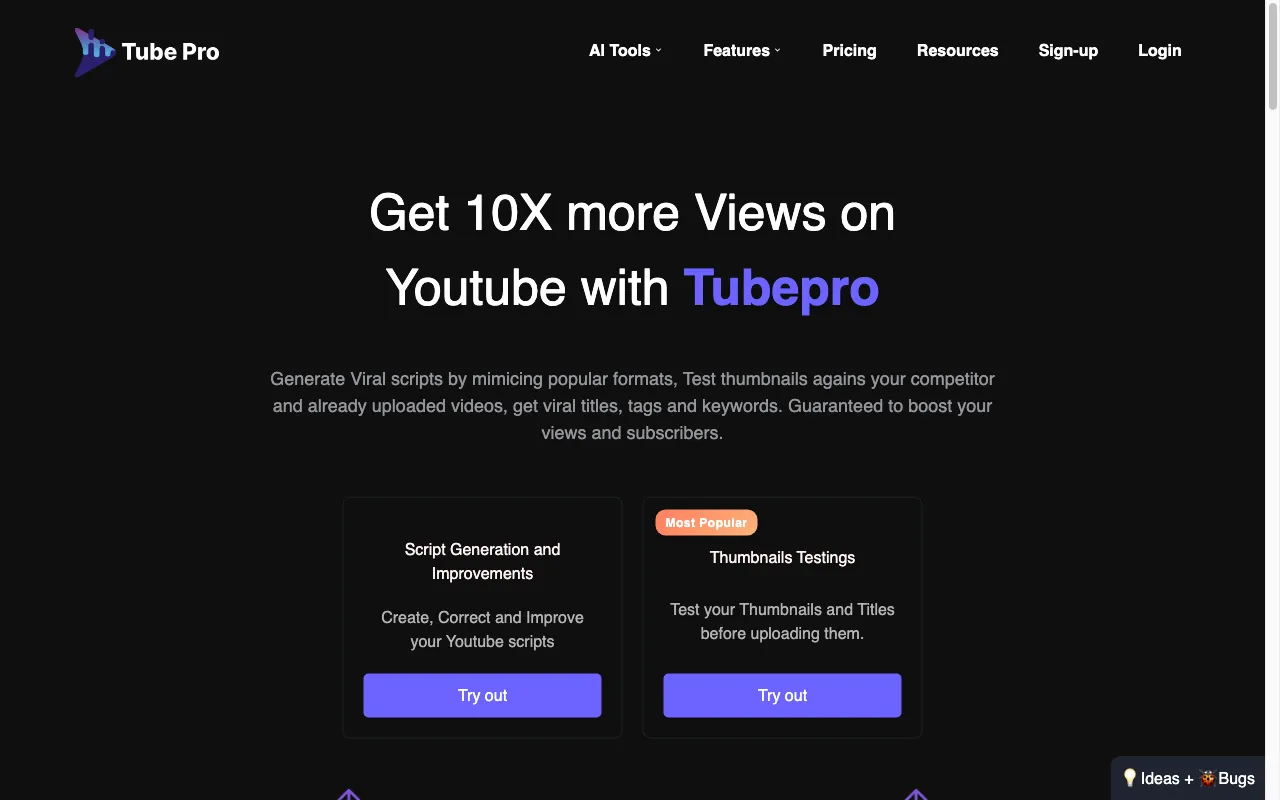 TubePro — preview screenshot