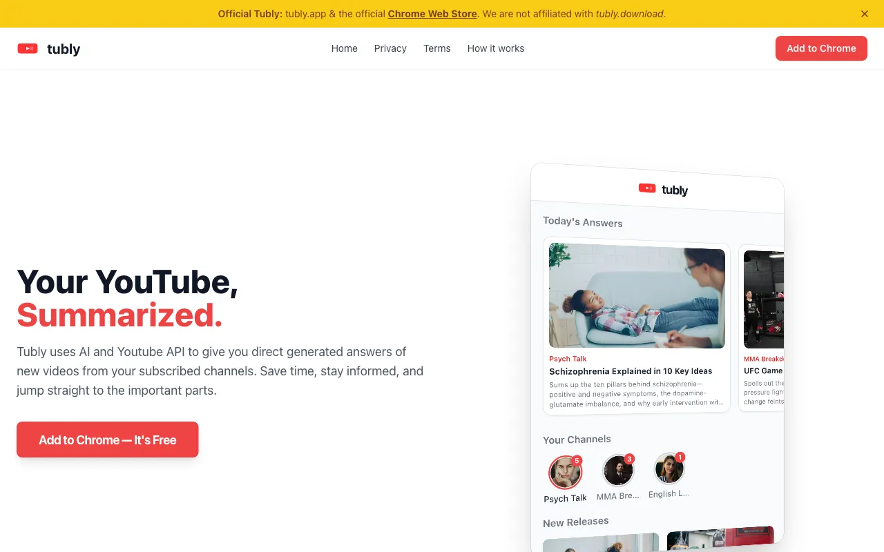 Tubly — preview screenshot