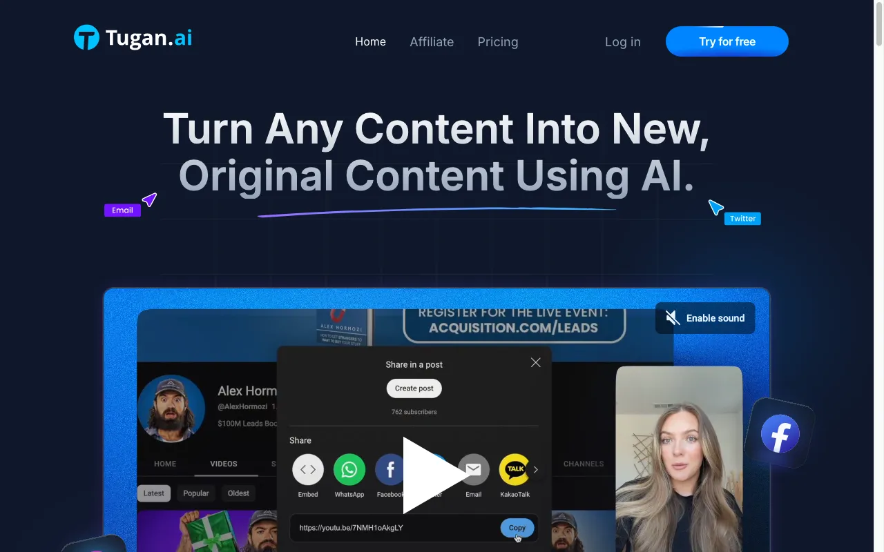 Tugan.ai — preview screenshot